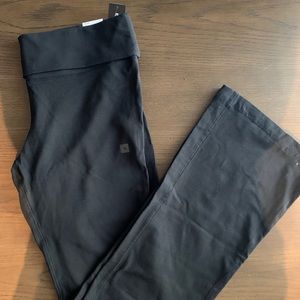Black Foldover Express Yoga Pants